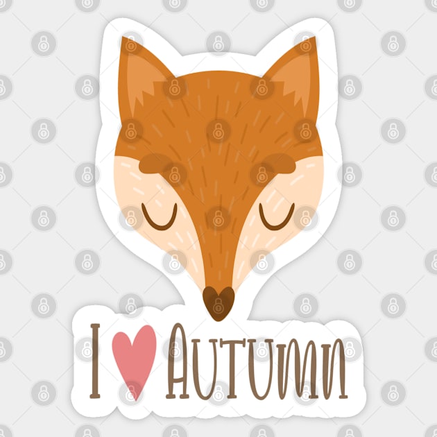 I LOVE AUTUMN FOX Sticker by sailorsam1805